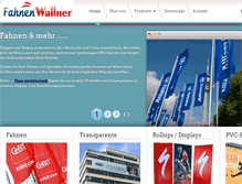 Tablet Screenshot of fahnen-wallner.at